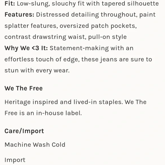 We The Free by FREE PEOPLE: “Moxie Flocked” Low Slung Barrel Jeans in RUST…NWT - Picture 6 of 12